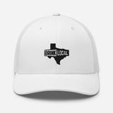 Drink Local Texas White Trucker Cap