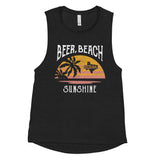 Beer, Beach, Sunshine Ladies’ Tank